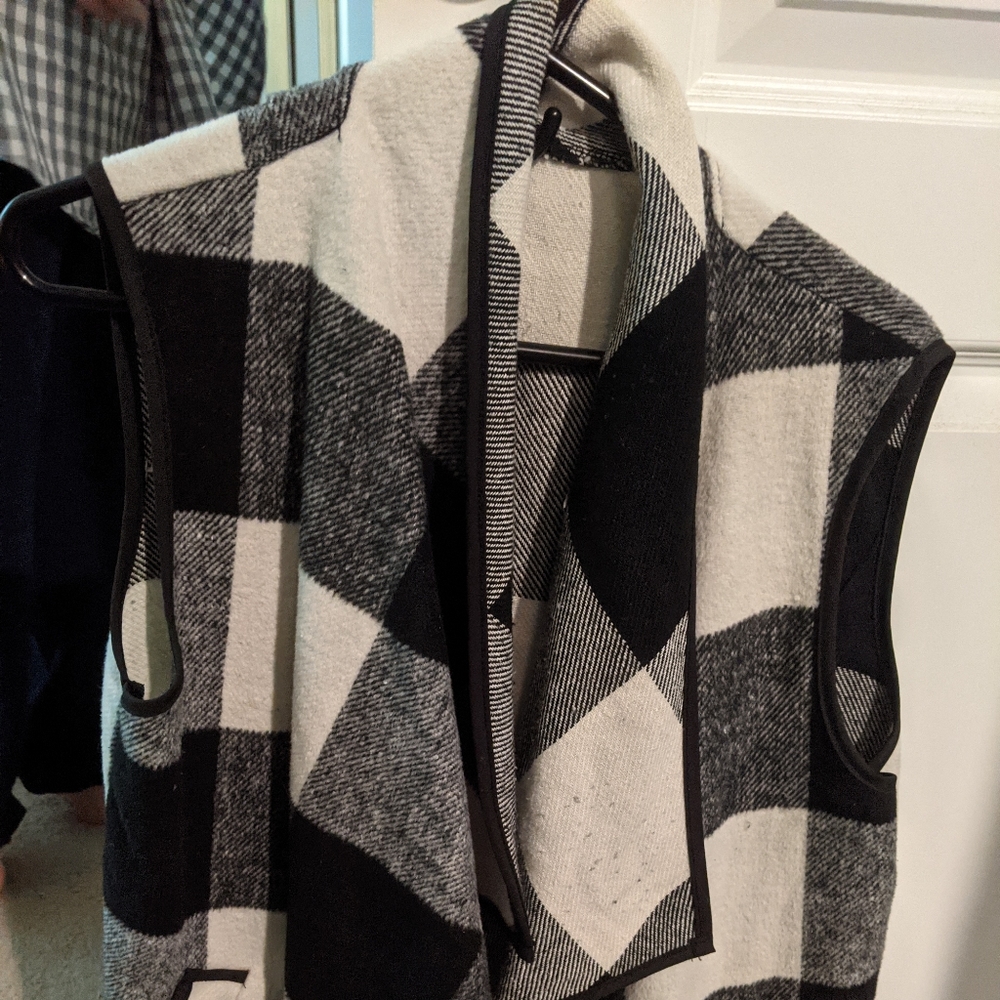 **4/$12** Black and white checkered vest